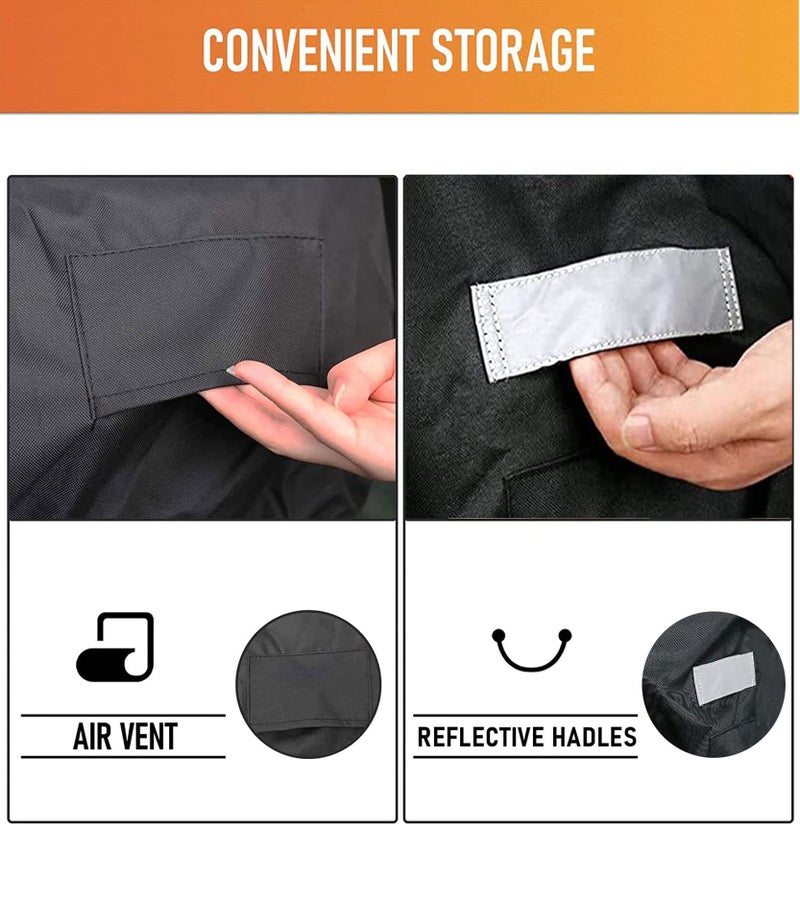 Grisun 32 Inch Built-in Grill Cover for Bull 45005 Built in Gas Grill, Grill Cover for Outdoor Grill, Bull Outdoor Kitchen & Grill Head Cover, Heavy Duty Waterproof BBQ Grill Cover with Handle - Image 5