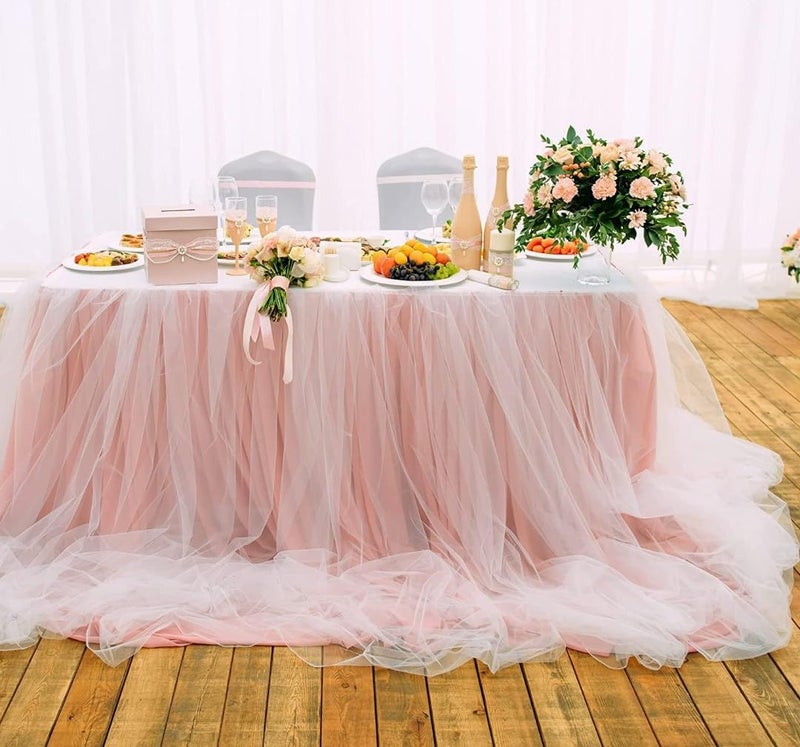 VRB Dec قماش شبكة متعدد الأغراض VRB DecTM 5 متر لتغليف التروسو، ديكور قاعة الحفلات، باقة، تغليف الهدايا، ديكور غرفة البوجا (5 متر، وردي فاتح) - Image 3