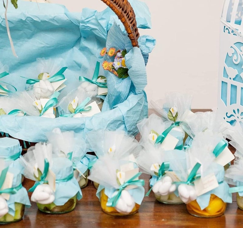 VRB Dec قماش شبكة متعدد الأغراض VRB DecTM 5 متر لتغليف التروسو، ديكور قاعة الحفلات، باقة، تغليف الهدايا، ديكور غرفة البوجا (5 متر، وردي فاتح) - Image 5