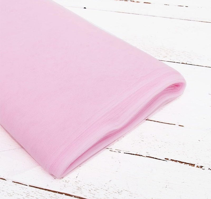 VRB Dec قماش شبكة متعدد الأغراض VRB DecTM 5 متر لتغليف التروسو، ديكور قاعة الحفلات، باقة، تغليف الهدايا، ديكور غرفة البوجا (5 متر، وردي فاتح) - Image 2