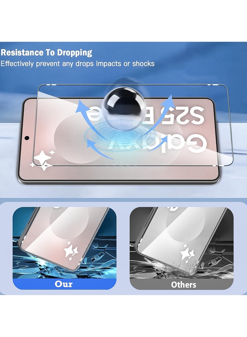 For Samsung Galaxy S25 Edge Case and Screen Protector Accessorise, Camera Lens Protection Back Cover, TPU+PC Shockproof Bumper Mobile Phone Case, Anti-Yellowing Slim Fit Protective Casing - Image 3
