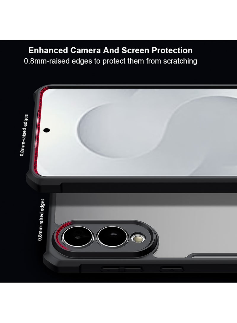 For Samsung Galaxy S25 Edge Case and Screen Protector Accessorise, Camera Lens Protection Back Cover, TPU+PC Shockproof Bumper Mobile Phone Case, Anti-Yellowing Slim Fit Protective Casing - Image 5