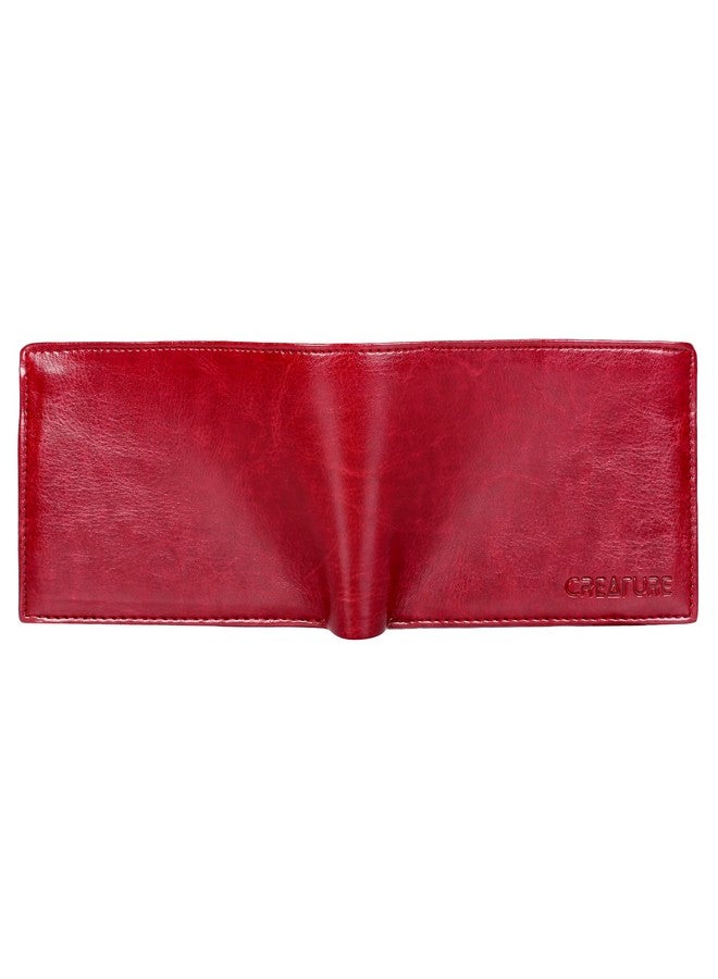 CREATURE محفظة CREATURE قابلة للطي بلون الكرز مصنوعة من الجلد الصناعي للرجال/الأولاد مع فتحات متعددة للبطاقات (اللون - كرز || WL-052) - Image 5
