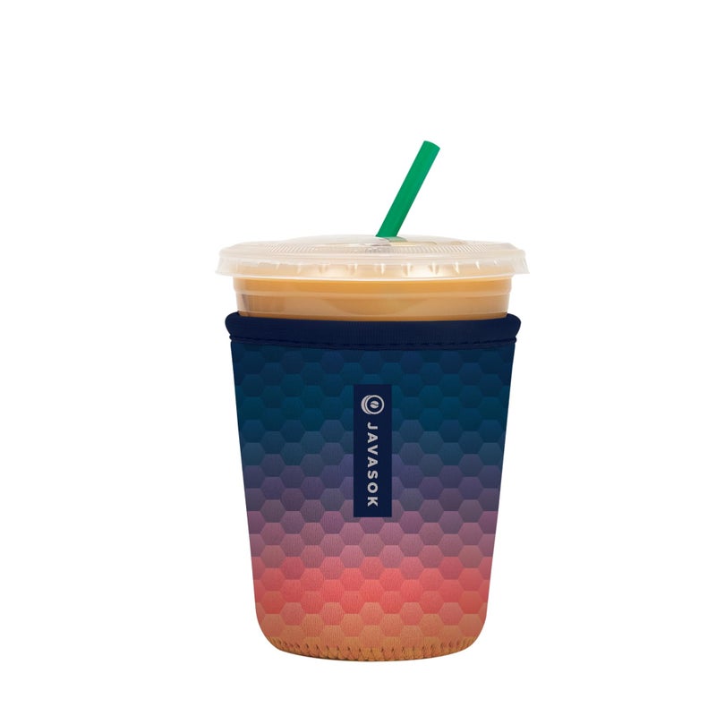 Sok It Java Sok Iced Coffee & Cold Soda Insulated Neoprene Cup Sleeve (Hexagon Sunset  Small: 16-20oz) - Image 1