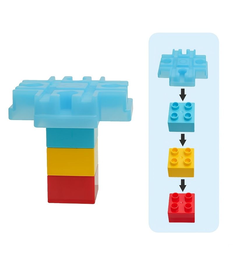 2 Pcs Large Cross Train Track Connector Track Expansion Additions Compatible With Most Wooden Railway Systems Birthday Christmas Gift Yellow ABS - Image 3