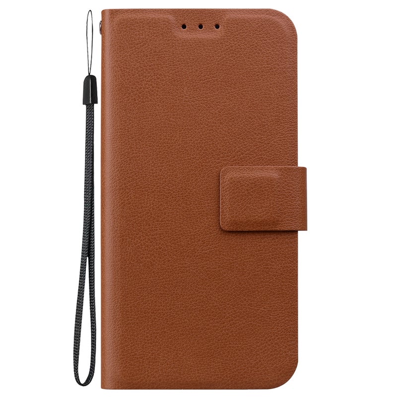 HuHa Protective Cover For Samsung Galaxy A06 4G Ultra-thin Voltage Magnetic Buckle Leather Phone Case(Brown) - Image 2