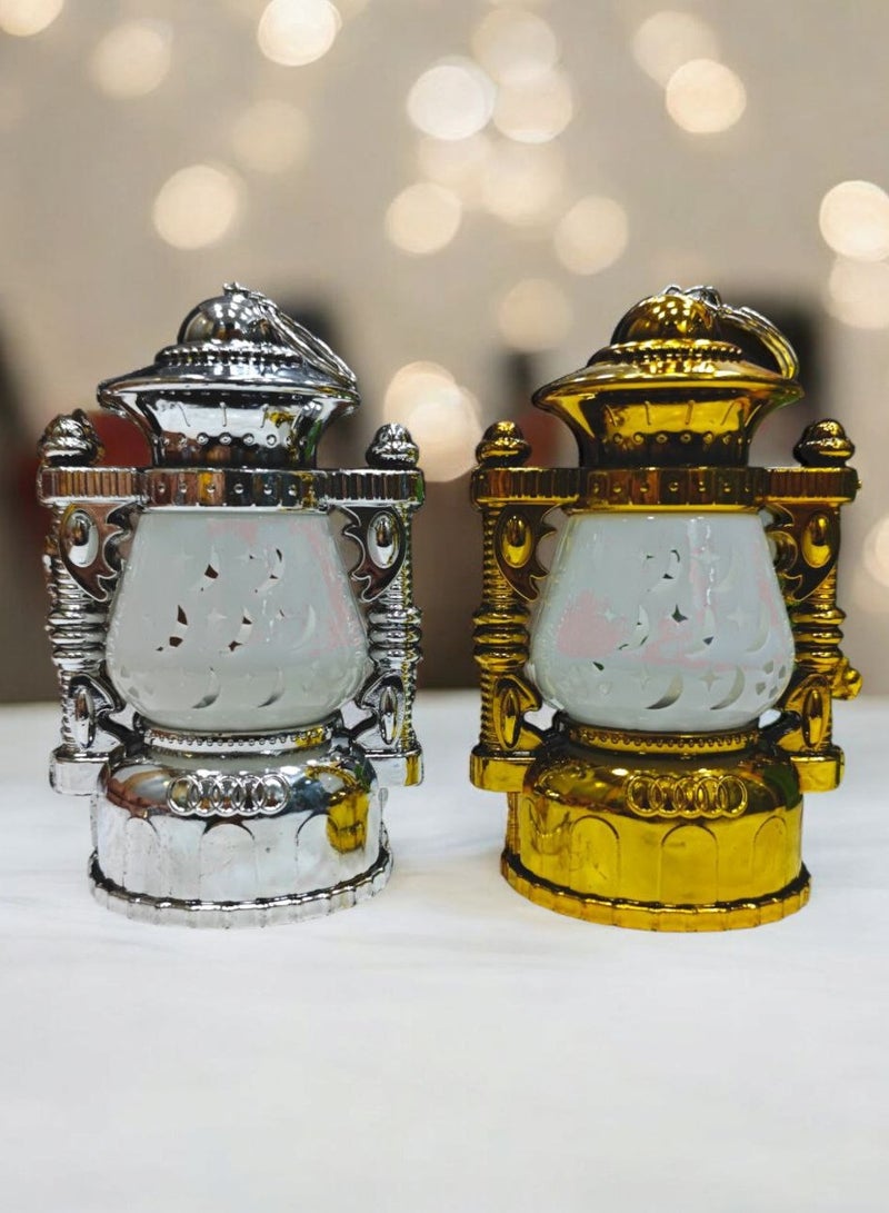 Small Ramadan Lanterns for Keys ( Silver) 1 Piece - Image 2