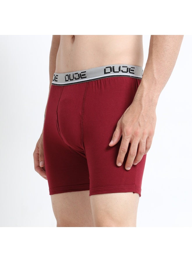 DUJE Men’s Regular Trunks OE (Outer Elastic) (3-Pack Combo 3 – Green, Grey & Maroon) | 100% Combed Cotton | Breathable, Sweat-Absorbing, Anti-Bacterial & Odour-Free Premium Innerwear - Image 3