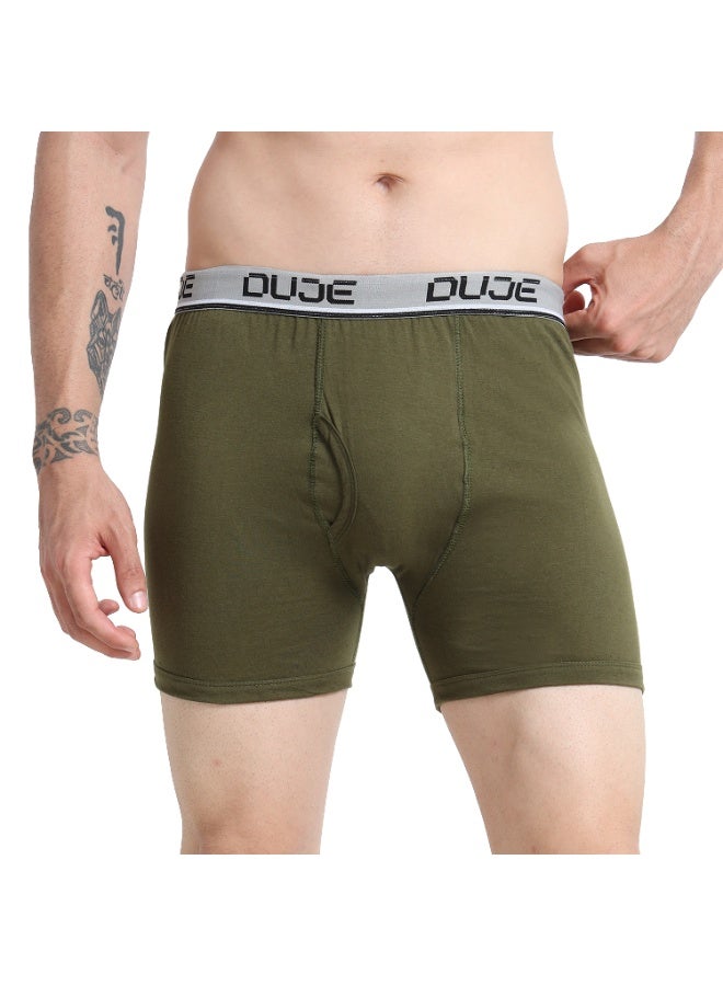 DUJE Men’s Regular Trunks OE (Outer Elastic) (3-Pack Combo 3 – Green, Grey & Maroon) | 100% Combed Cotton | Breathable, Sweat-Absorbing, Anti-Bacterial & Odour-Free Premium Innerwear - Image 5