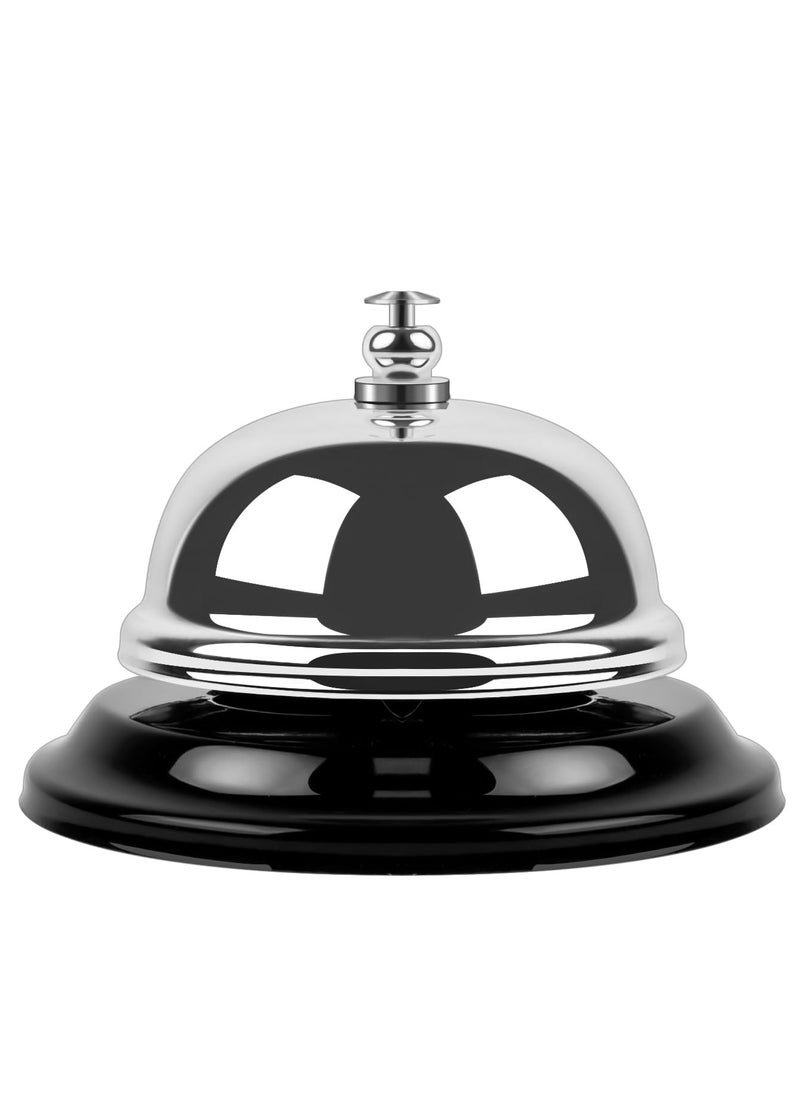 Generic Call Bell 8.5 CM Inch Diameter with Metal Anti-Rust Construction, Desk Bell, Service Bell for Hotels, Schools, Restaurants, Kitchen, Shop, Hospitals, Desk Service Bell, Silver  - Image 1