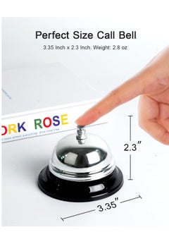 Generic Call Bell 8.5 CM Inch Diameter with Metal Anti-Rust Construction, Desk Bell, Service Bell for Hotels, Schools, Restaurants, Kitchen, Shop, Hospitals, Desk Service Bell, Silver  - Image 2