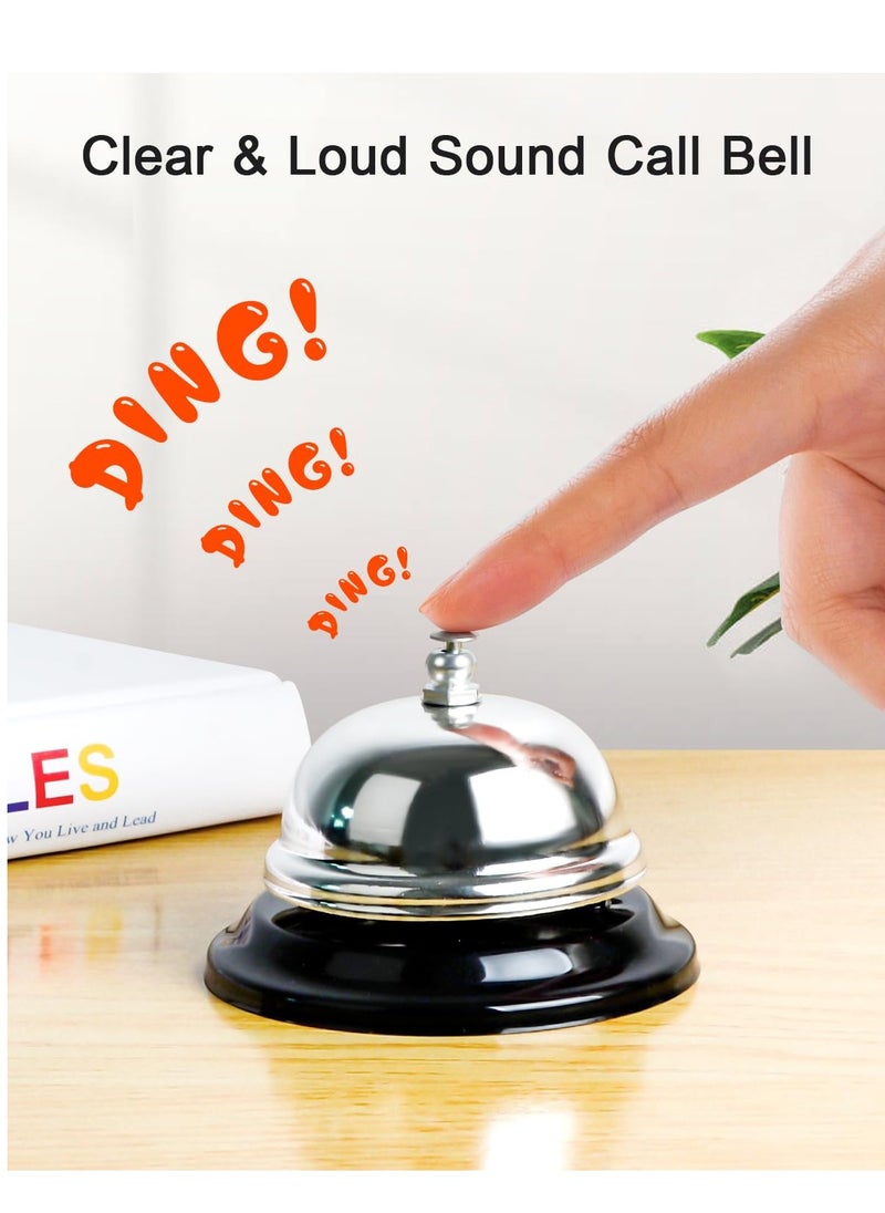 Generic Call Bell 8.5 CM Inch Diameter with Metal Anti-Rust Construction, Desk Bell, Service Bell for Hotels, Schools, Restaurants, Kitchen, Shop, Hospitals, Desk Service Bell, Silver  - Image 4