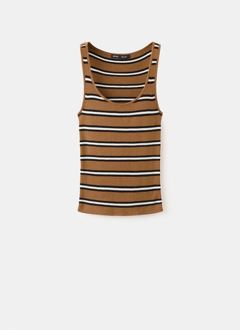 MANGO  Striped knit top for Women | Best Price UAE