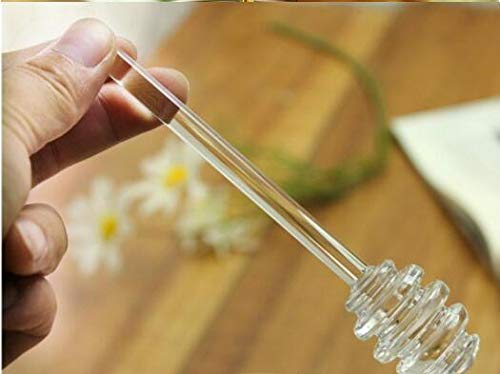 glasstore Glass Honey Dipper Sticks Honey Dipper Spoons Stick Bee Honey Spoon Stirring Scooper For Durable Kitchen Honey Tools 2Pcs - Image 5