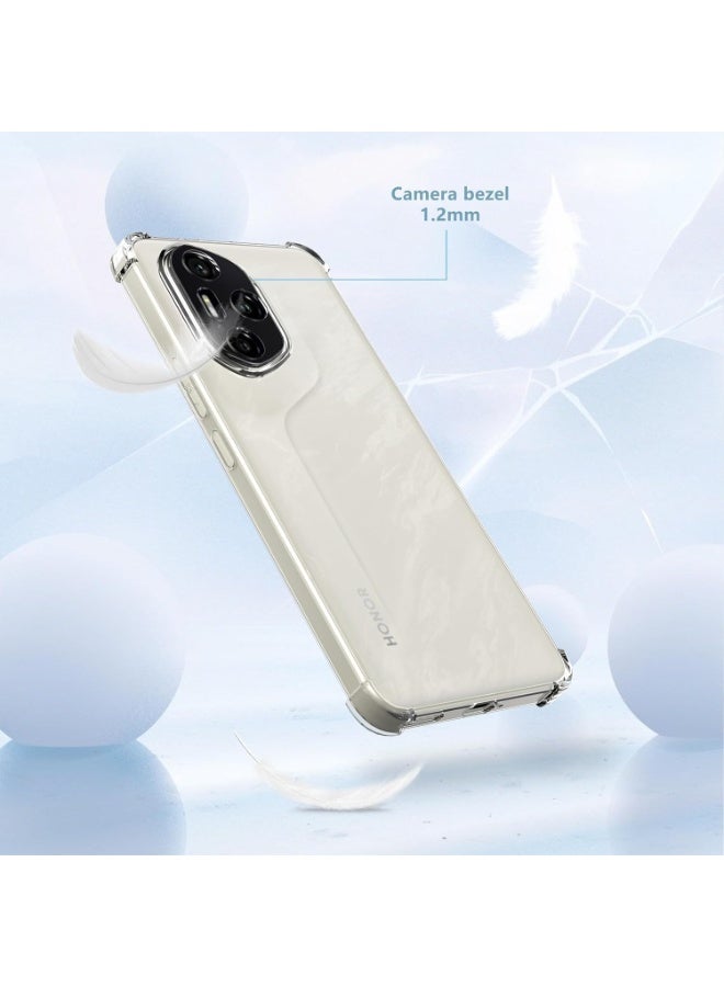 Muzz Back Cover for Honor 300 Pro/Honor 300 Ultra 5G Transparent Mobile Back Case Shock Proof Design Camera Edges Protection Crystal Clear Phone Case Silicon Soft TPU and Flexible - Image 2