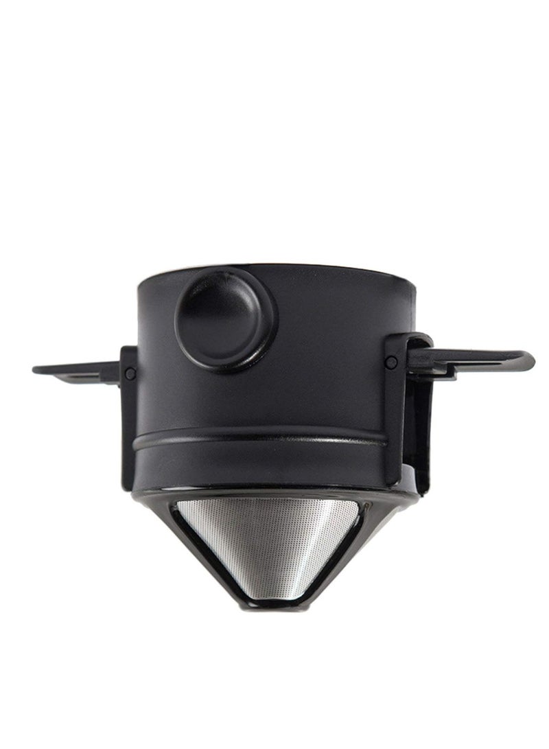 فلتر مخروطي صغير من الفولاذ بدون ورق  - اسود - Image 1