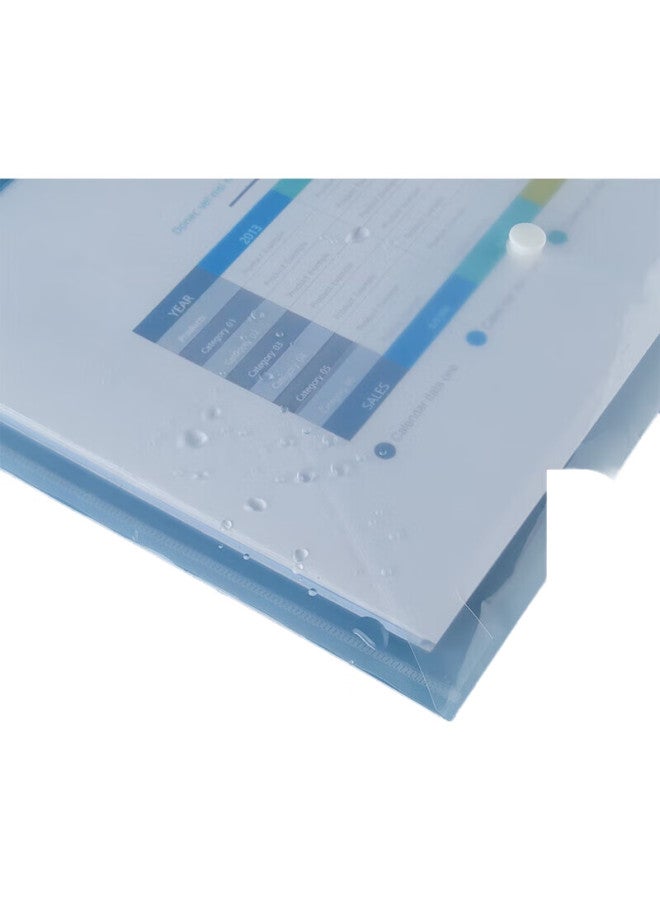 Tango A4 File Folders, Transparent Document Folders, Button Folders, 20 Pieces, Storage For Student Exam Papers, File Folders, Financial Waterproof Folders, Contract Document Folders, Invoice Folders, Office Stationery Supplies - Image 2