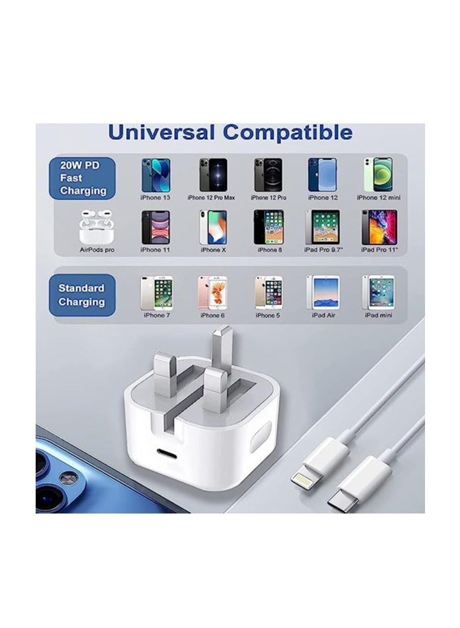 DUSALA 20W PD Adapter USB C Fast Charger Power Block Wall Charger Power Block Wall Adapter Wall Charger - Image 2