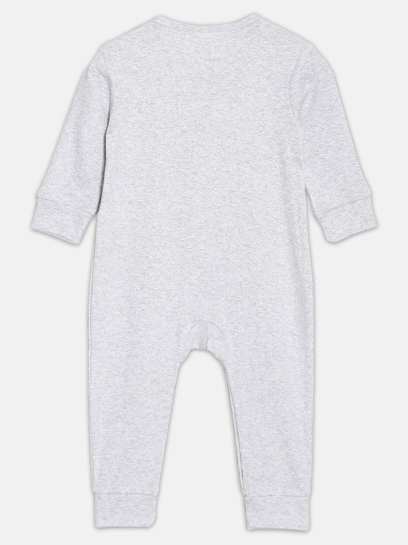 Broon Infant Boys Grey Printed Organic Cotton Sleepsuit Pack of 2 - Image 5