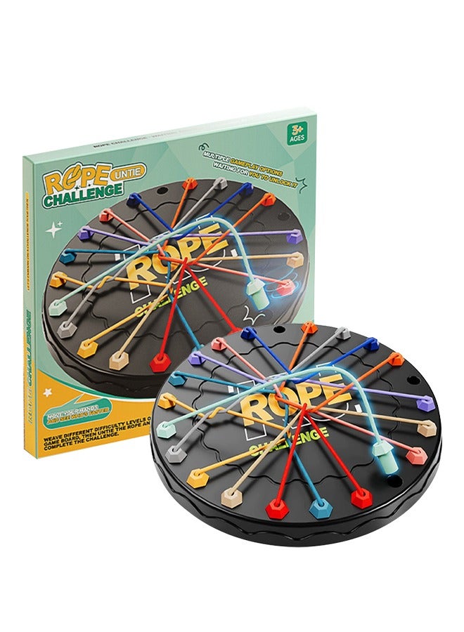 Knots Challenge Game，Big Battle Board Game Logic Challenge Parent,Child Interactive Game，Teen Puzzle Game,Strategy Game,Flexible Rope Pieces - Image 1