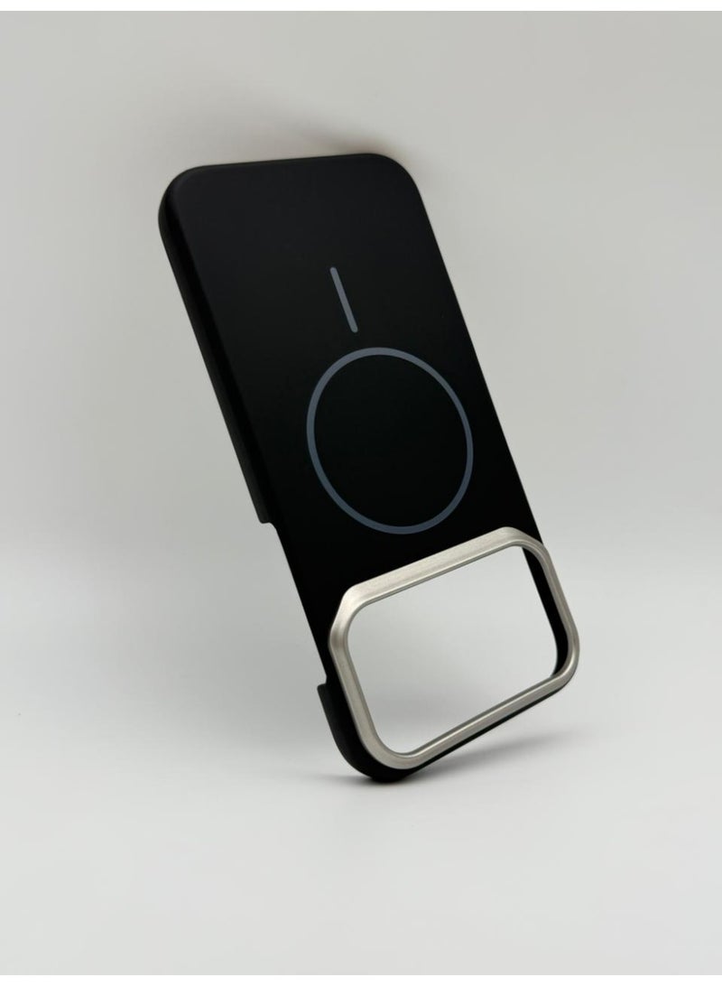 general Luxury Matte MagSafe Case with Metallic Lens Protector – Slim Magnetic Shockproof Cover for iPhone 17 Pro Max – Matte Black - Image 1