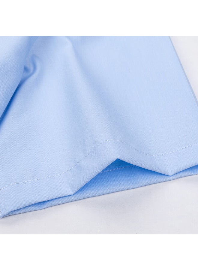 Firs Dp Wrinkle-free Short-sleeve Shirt For Men, Blue, Summer Business Casual Pure Cotton Shirt, Blue, Size 42 - Image 2