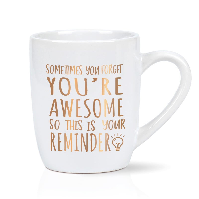 Maustic Thank You Gifts Sometimes You Forget Youre Awesome Mug Inspirational Encouragement Gifts for Women Employee Appreciation Gifts You are Awesome Gifts Coffee Mugs for Women 12 Oz White