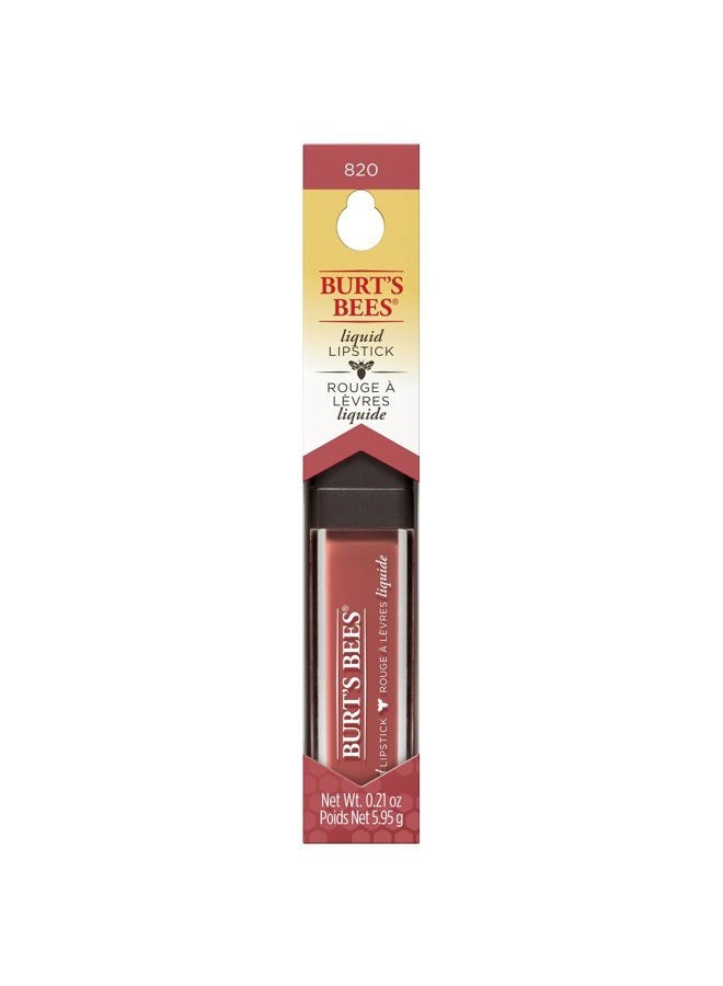 Burt's Bees 100% Natural Moisturising Full Coverage Liquid Lipstick, Coral Cove, 5.95 g - Image 3