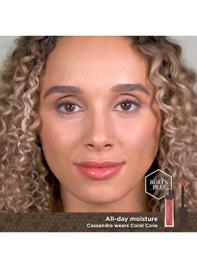 Burt's Bees 100% Natural Moisturising Full Coverage Liquid Lipstick, Coral Cove, 5.95 g - Image 5