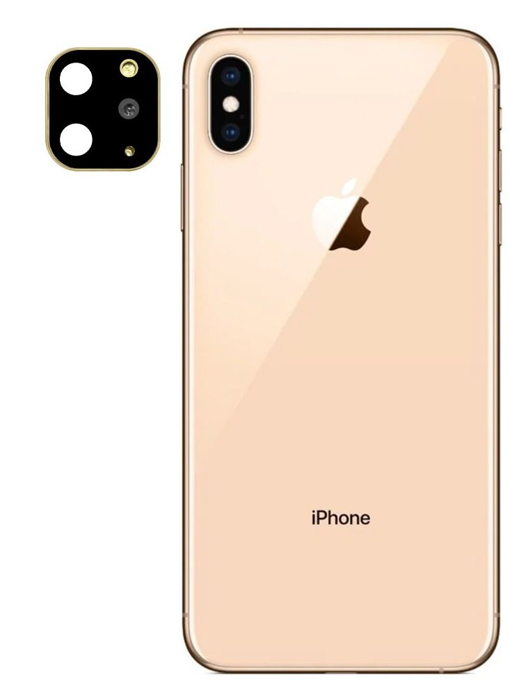 CATANES ملصق عدسة الكاميرا لجهاز iPhone X/XS يتغير إلى iPhone 11 Pro/11 Pro Max باللون الذهبي - Image 5