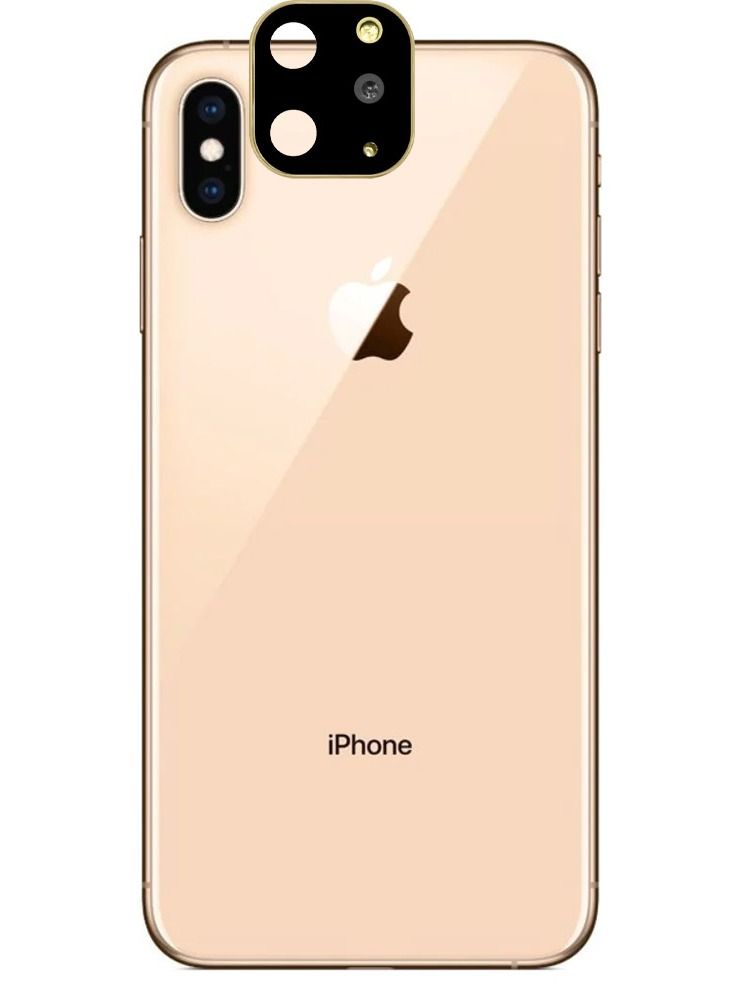 CATANES ملصق عدسة الكاميرا لجهاز iPhone X/XS يتغير إلى iPhone 11 Pro/11 Pro Max باللون الذهبي - Image 4