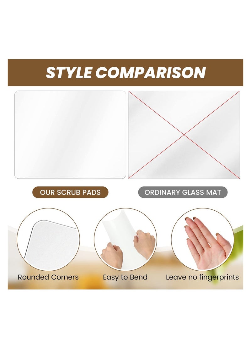 Excefore 6 قطع حماية الشفاف حصائر بلاستيكية مقاومة للحرارة قابلة للمسح قابلة للغسيل حماة طاولة لغرفة الطعام طاولة المطبخ مكتب رسم 17 إنش × 11 إنش - Image 5