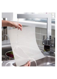 Excefore 6 Pcs Protective Clear Plastic Placemats Heat Resistant Wipeable Washable Table Mats Table Protector for Dining Room Table Kitchen Counter Office Desk Painting 17'' x 11''  - Image 3