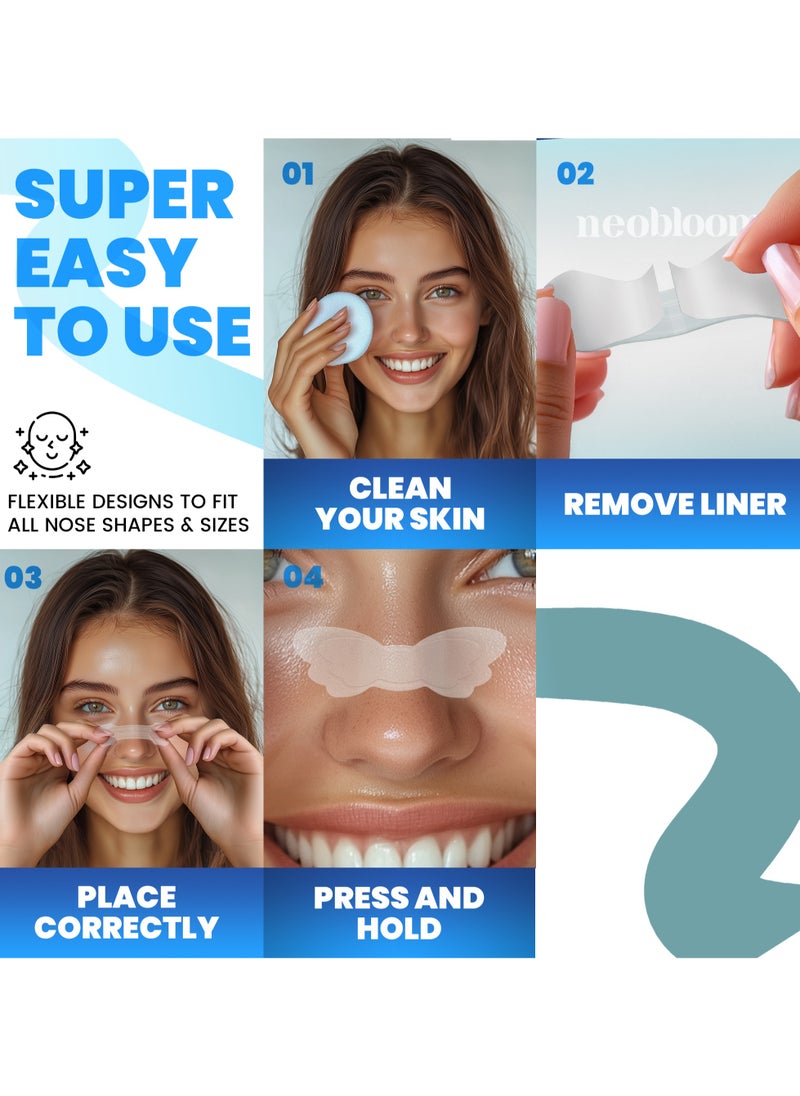 Neobloom Breasy Nasal Strips for Breathing – 60 Breathing Nose Strips for Snoring Relief, Enhanced Airflow, Sleep Quality & Performance Support – Nose Breathing Strips with Extra Grip  - Image 5