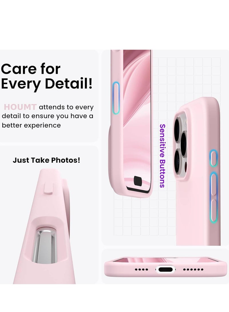 ELTRAZONE Soft Pink Silicone Case for iPhone 16 Pro - Anti-Scratch & Shockproof Protection - Image 4