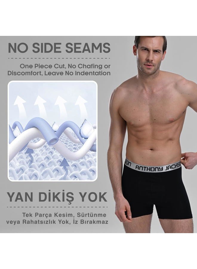 Anthony Jackson Lycra 6-Box Premium Men's Boxers Color (LUCIO, L) - Image 5