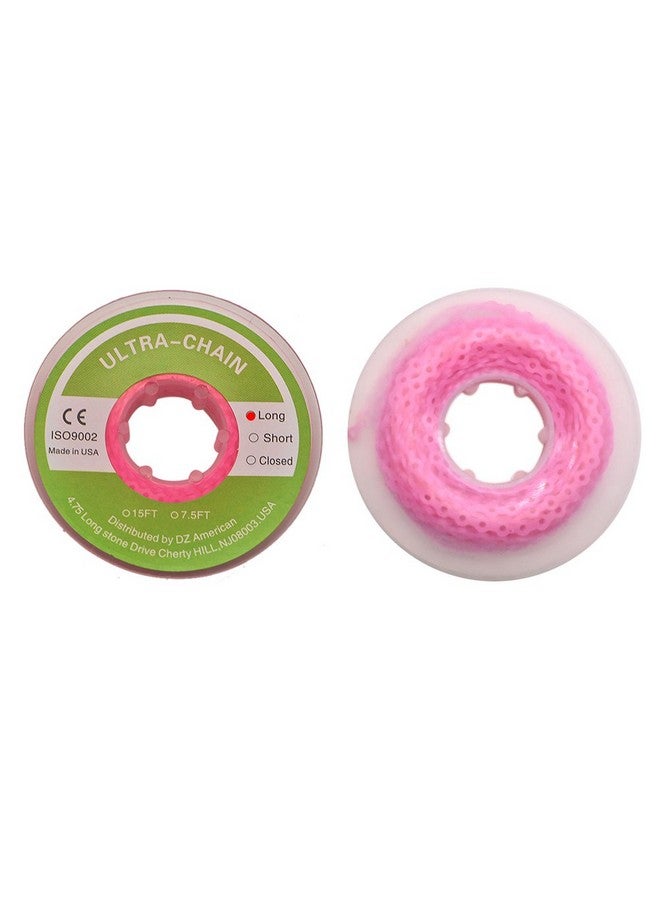 Angzhili Dental Orthodontic Elastic Chain Power Chains (Long Pink) - Image 2