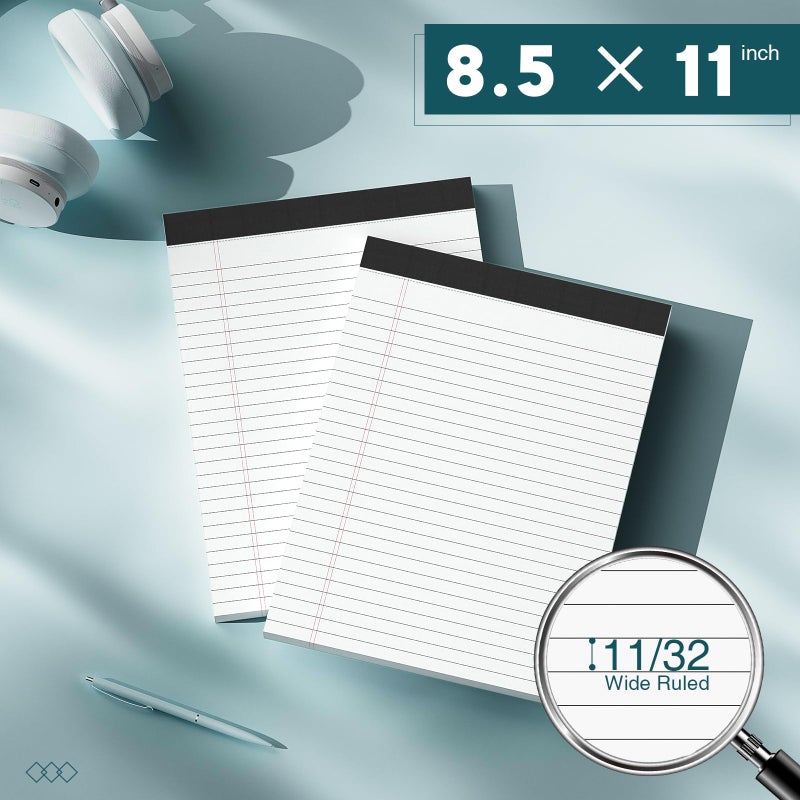 Ailzfei 3 Pack Legal Pads 8.5 X 11 Inch Notepad  30 Sheets Per Note Pads Wide Ruled Legal Pads  Pads Of Paper Writing Pad - Ideal For Office  School Or Home Use - Image 3