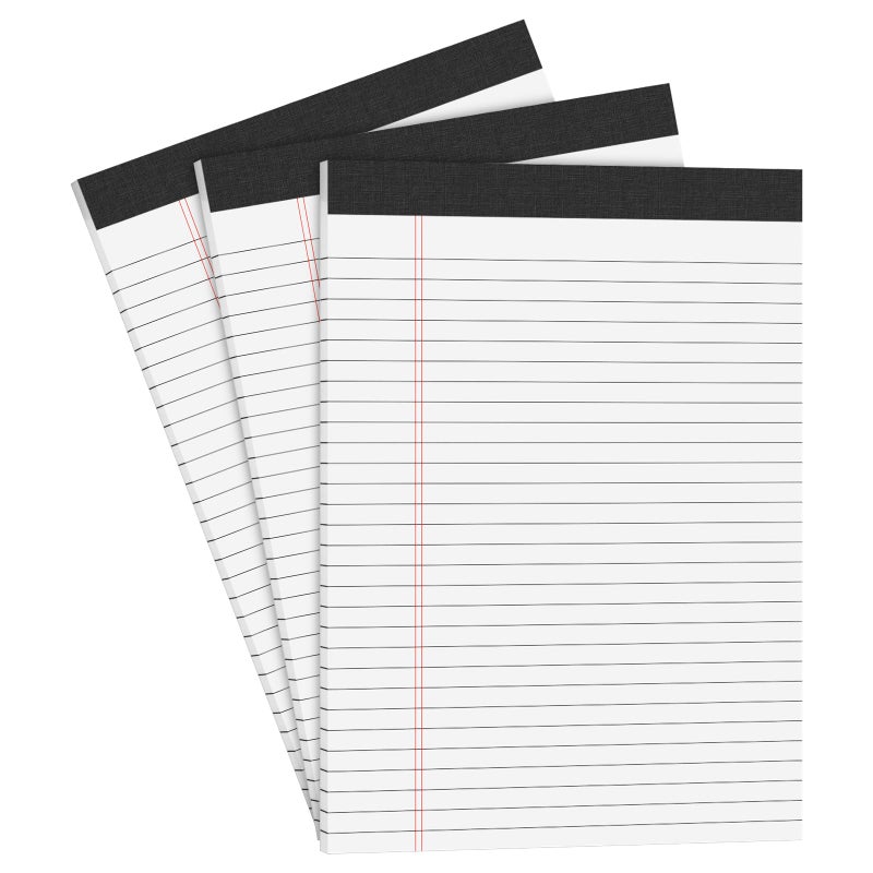 Ailzfei 3 Pack Legal Pads 8.5 X 11 Inch Notepad  30 Sheets Per Note Pads Wide Ruled Legal Pads  Pads Of Paper Writing Pad - Ideal For Office  School Or Home Use - Image 1