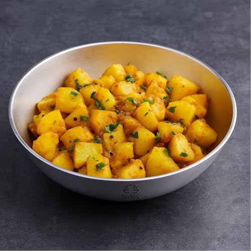 NYRA® Aluminium Kadhai/kadai Without Handle/2 Litre Round Bottom Tasla Kadhai | Aluminium Cookware for Cooking & Boiling - Image 1