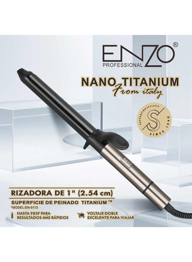 ENZO Professional ENZO EN-9113 Professional Rotating Ceramic Curling Iron | Magic Auto Curler | 7 Temperature Levels | LED Display | PTC Heating | 55W - Image 5
