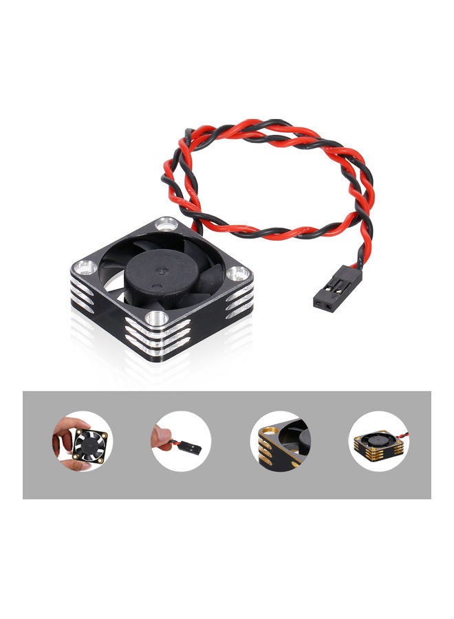 NIBEMINENT Metal Fast Cooling Fan Motor Heat Dissipation For RC Car 7.5x2x5cm - Image 4