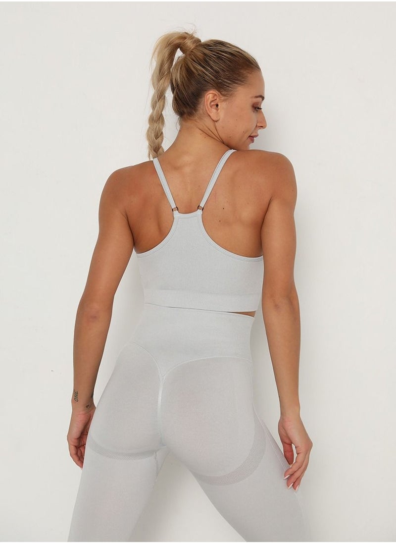 Loquat Women Quick Dry Breathable Yoga Bra White  - Image 2