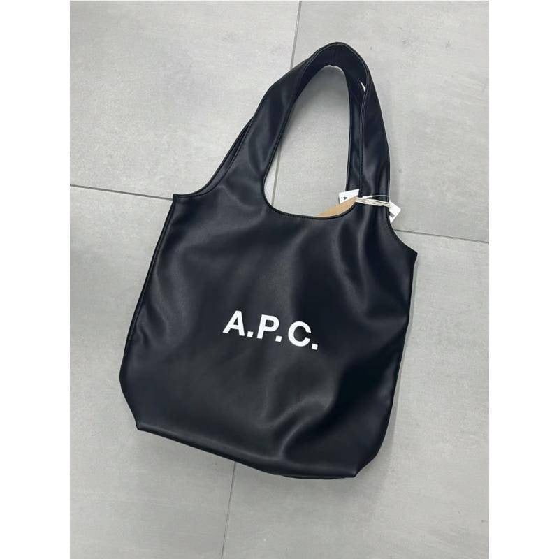APC Inspired Logo Print Tote Bag - Large Capacity Shoulder Bag for Work &  Commute