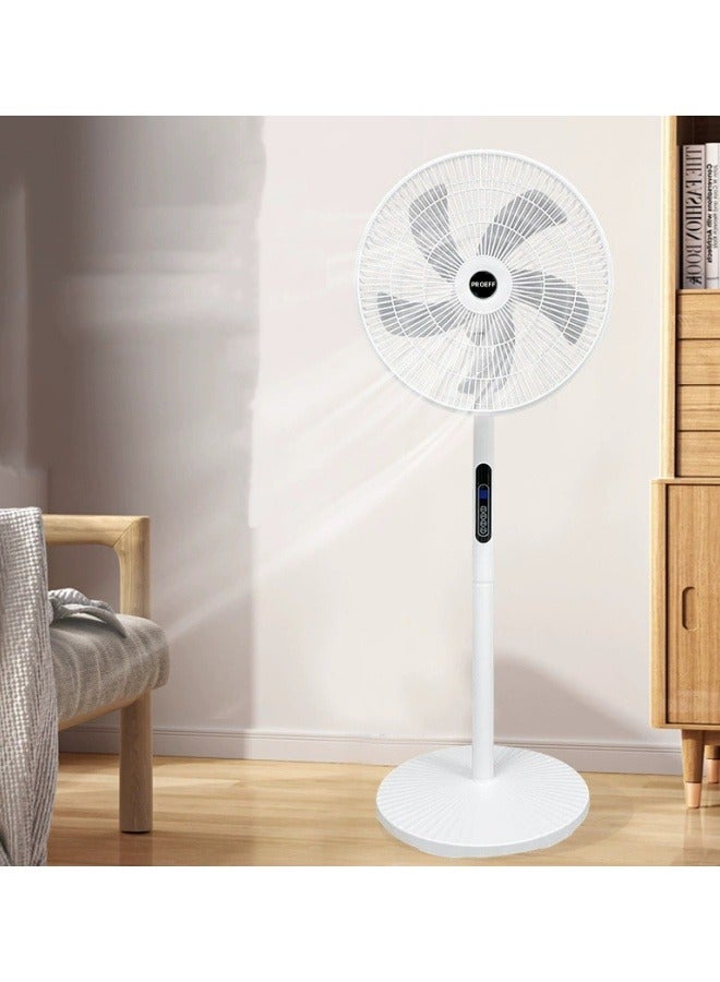PROEFF Pedestal Stand Fan with Remote Control, 16 inch,  8 Speed Levels, 5 Leaf Blade with 9 Hours Timer, Best for Home & Office White - Image 2