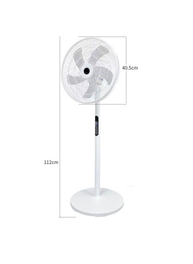 PROEFF Pedestal Stand Fan with Remote Control, 16 inch,  8 Speed Levels, 5 Leaf Blade with 9 Hours Timer, Best for Home & Office White - Image 3