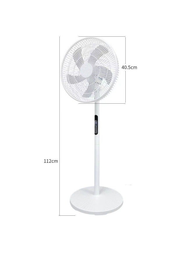 مروحة حامل مع جهاز تحكم عن بعد ، 16 بوصة ، 8 مستويات سرعة ، 5 شفرات أوراق مع مؤقت 9 ساعات ، الأفضل للمنزل والمكتب أبيض - Image 3