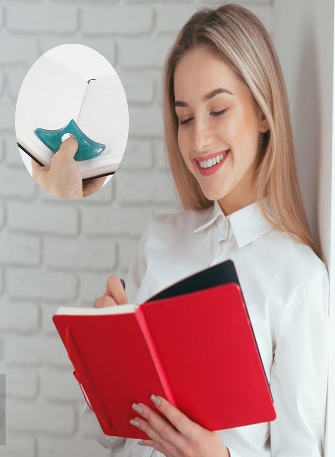 حامل صفحات الكتب Kartterfly Thumb Book Page Holder للقراءة، عبوة من قطعتين، فاصل كتاب على شكل حلقة مرصعة بالنجوم، حامل أصابع للقراءة، هدايا لمحبي الكتب (أخضر، بنفسجي) - Image 4