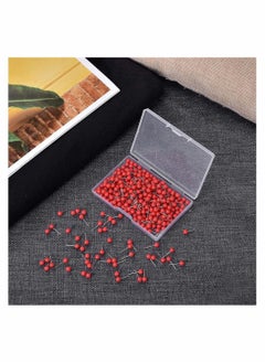 Y&D 500 Pieces Map Tacks, 1/8 Inch Push Pins Plastic Beads Head Stainless Steel Wire for Office Marking, Hanging Pictures, Photos and Documents (Red)  - Image 4