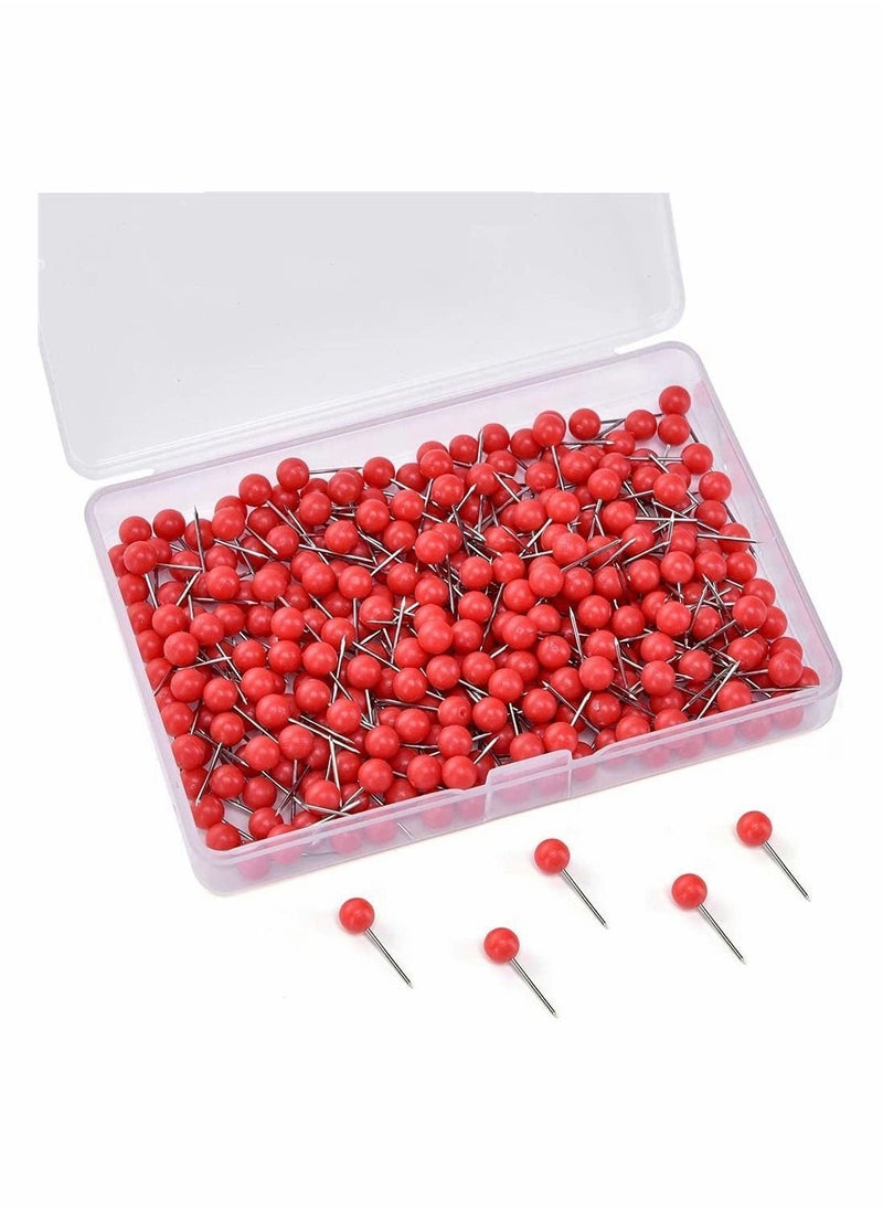 500 Pieces Map Tacks, 1/8 Inch Push Pins Plastic Beads Head Stainless Steel Wire for Office Marking, Hanging Pictures, Photos and Documents (Red) - pzsku/ZD80CF8582CC2CE4F8A39Z/45/_/1669969581/d1908f94-00c8-49fb-8d74-5015fd82726c